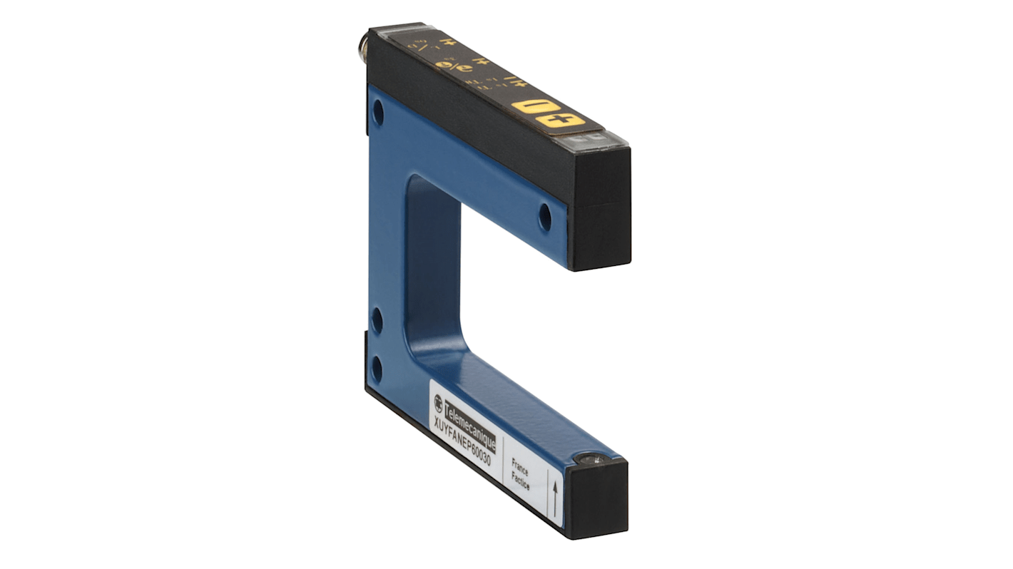 Telemecanique Sensors Through Beam Photoelectric Sensor, Fork Sensor, 15 mm Detection Range