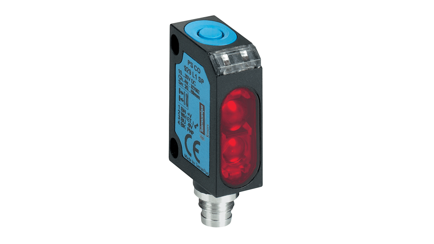 Telemecanique Sensors Diffuse Photoelectric Sensor, Miniature Sensor, 110 mm Detection Range