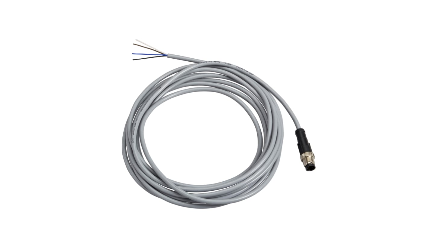 Cable de conexión Telemecanique Sensors, con. A M12 Macho, 4 polos, long. 5m