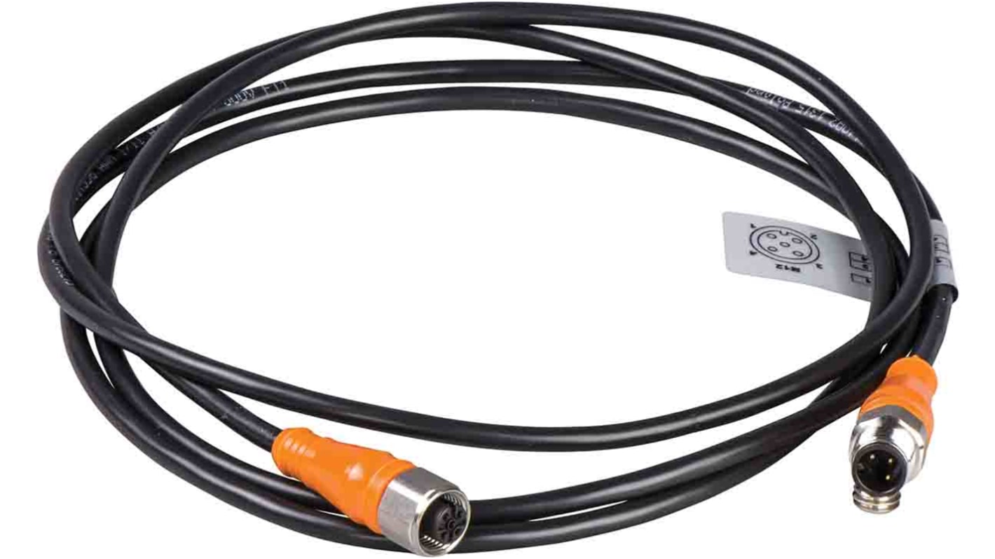 Telemecanique Sensors Érzékelő-működtető kábel, M12 - M12, 5 - 5 érintkező, 5m