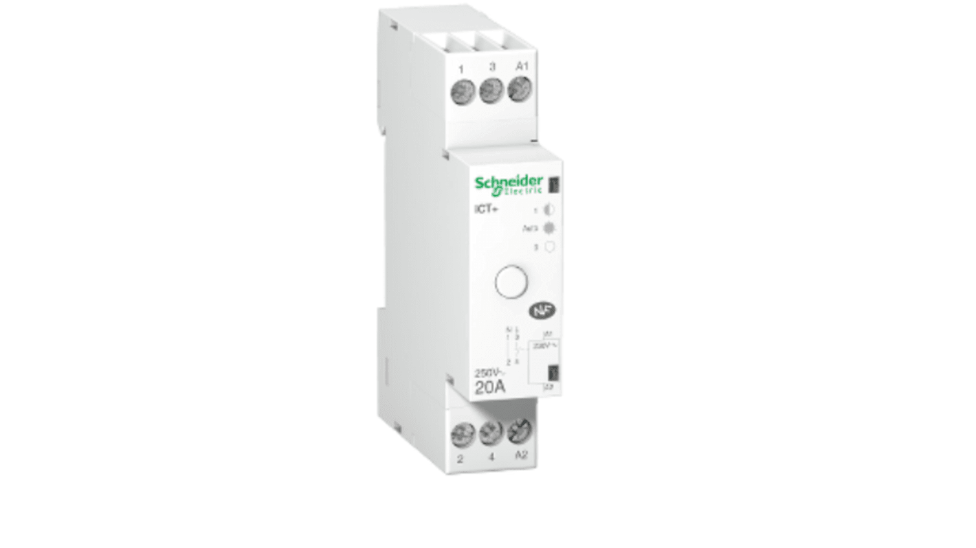 Contattore Schneider Electric, 1 poli, 1 N/A, 20 A, 3,6 kW, bobina 230 V