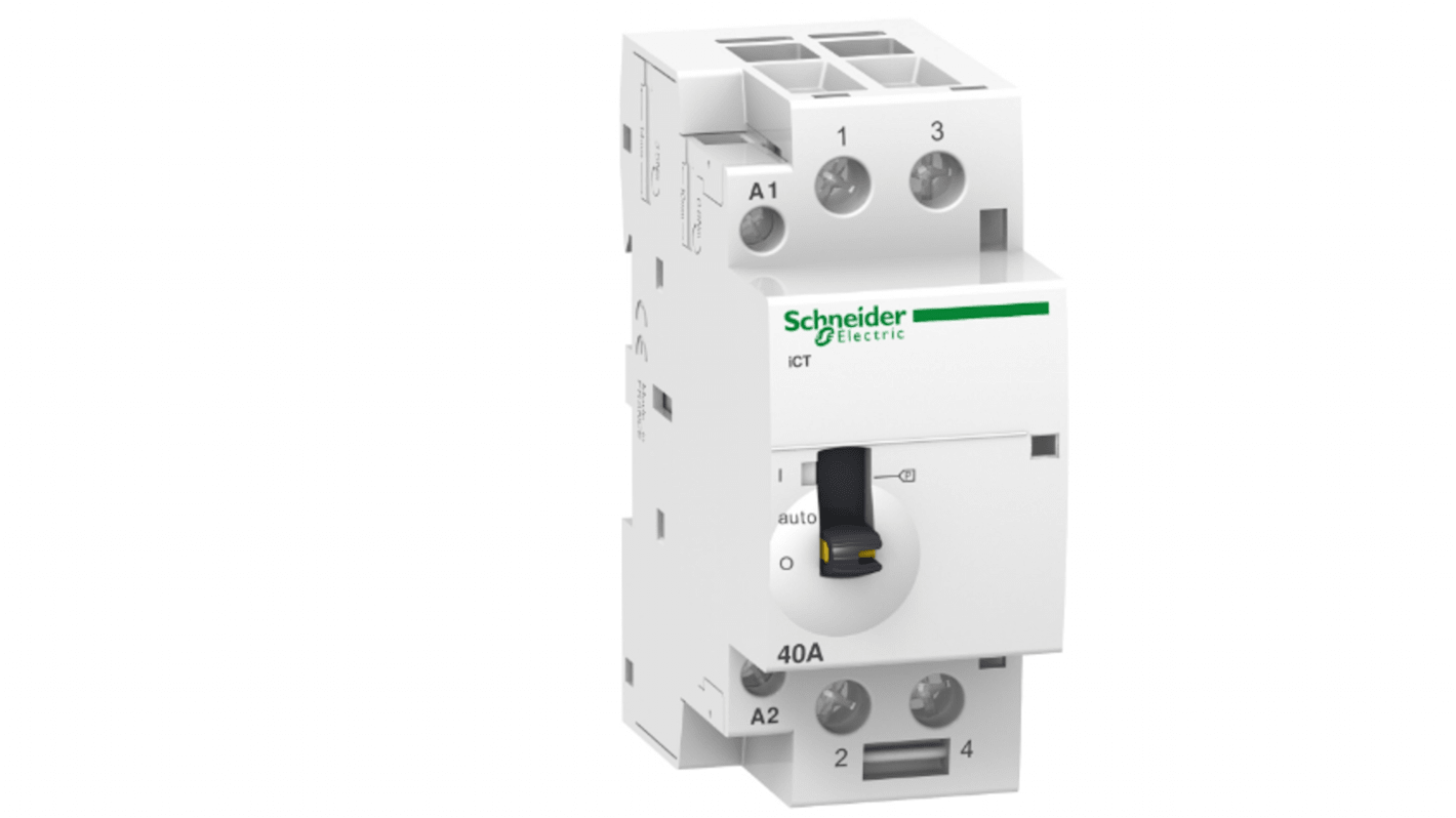 Contattore Schneider Electric, 2 poli, 2 NA, 63 A, bobina 240 V