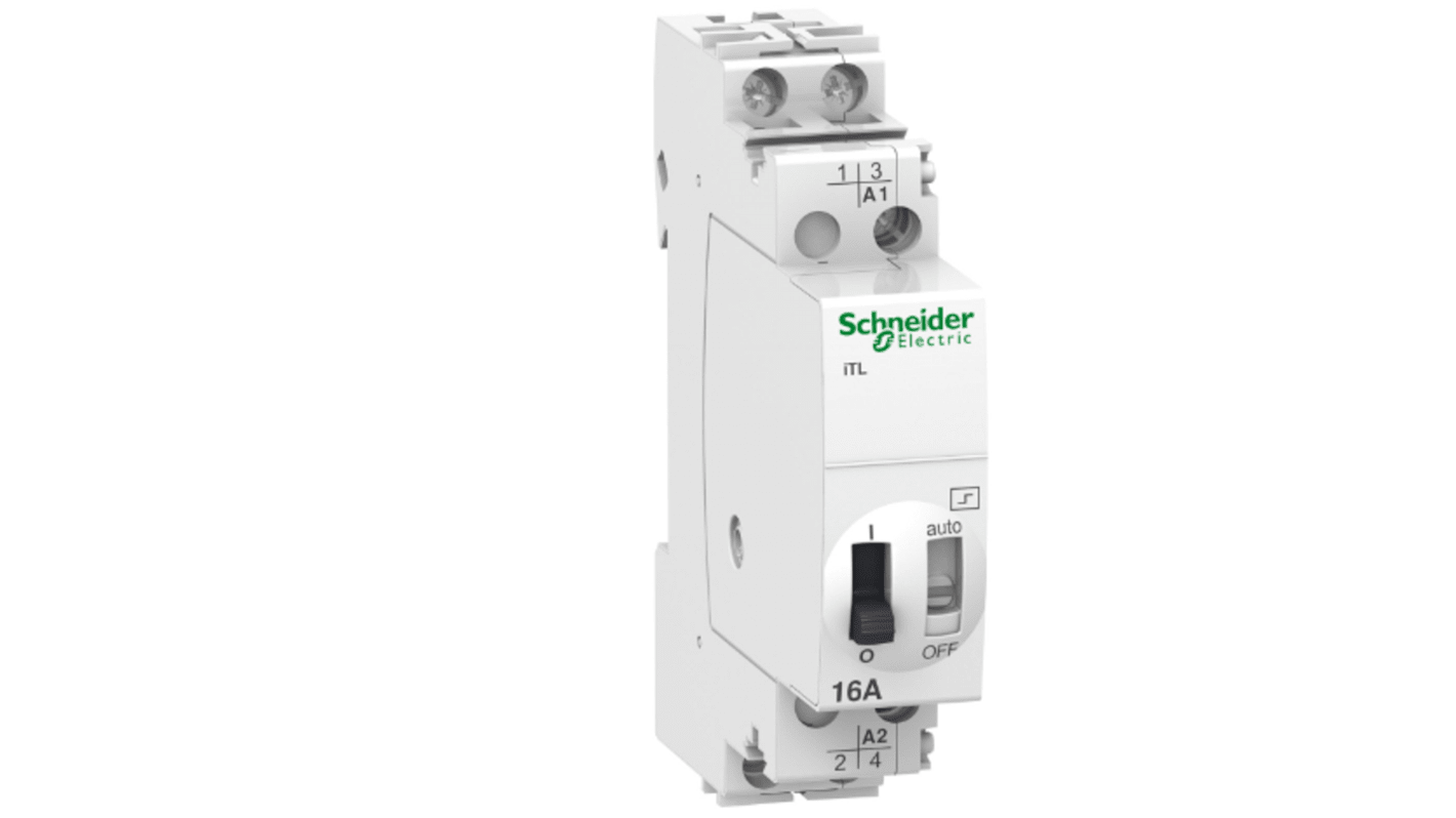 Schneider Electric DIN Rail Power Relay, 48 V dc, 130V ac Coil, 16A Switching Current, DPST