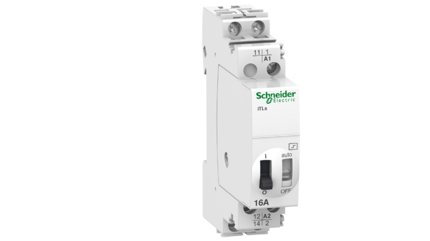 Relè di potenza Schneider Electric serie ITLs, bobina 24 V dc, 48V ca, Guida DIN