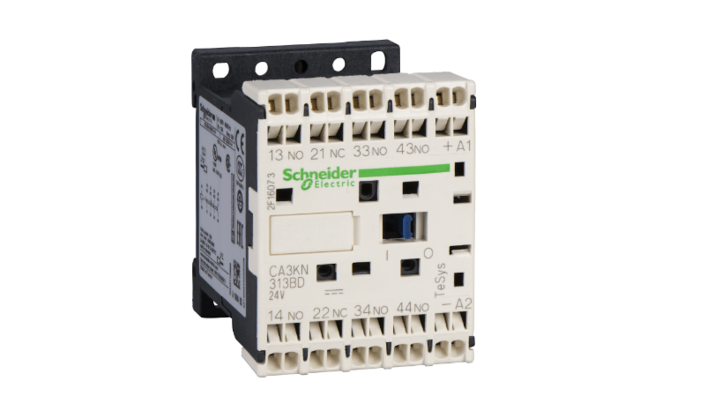 Relé de control Schneider Electric TeSys, 2 NA + 2 NC, 24 V dc