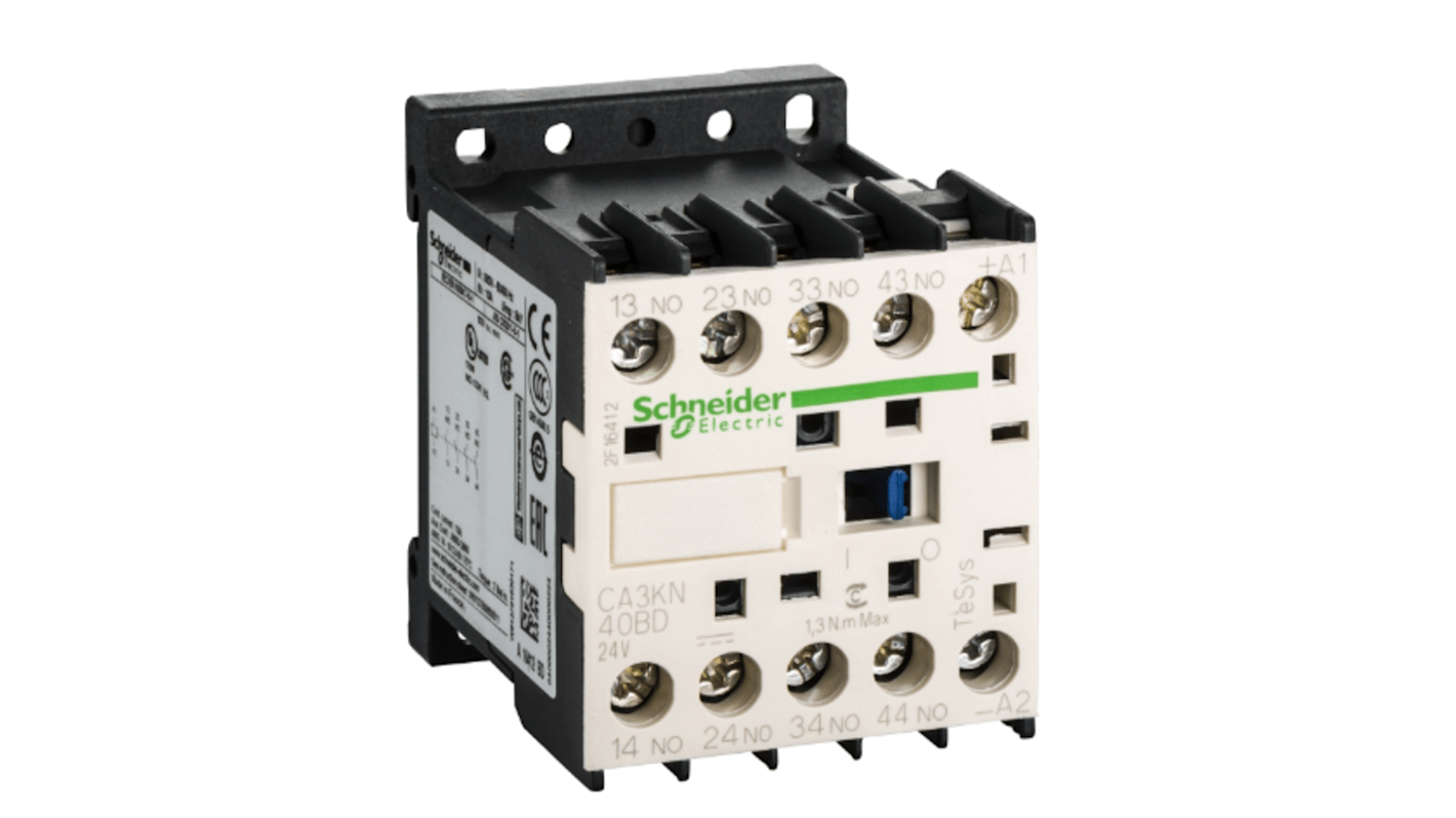 Relé de control Schneider Electric TeSys, 2 NA + 2 NC, 48 V dc