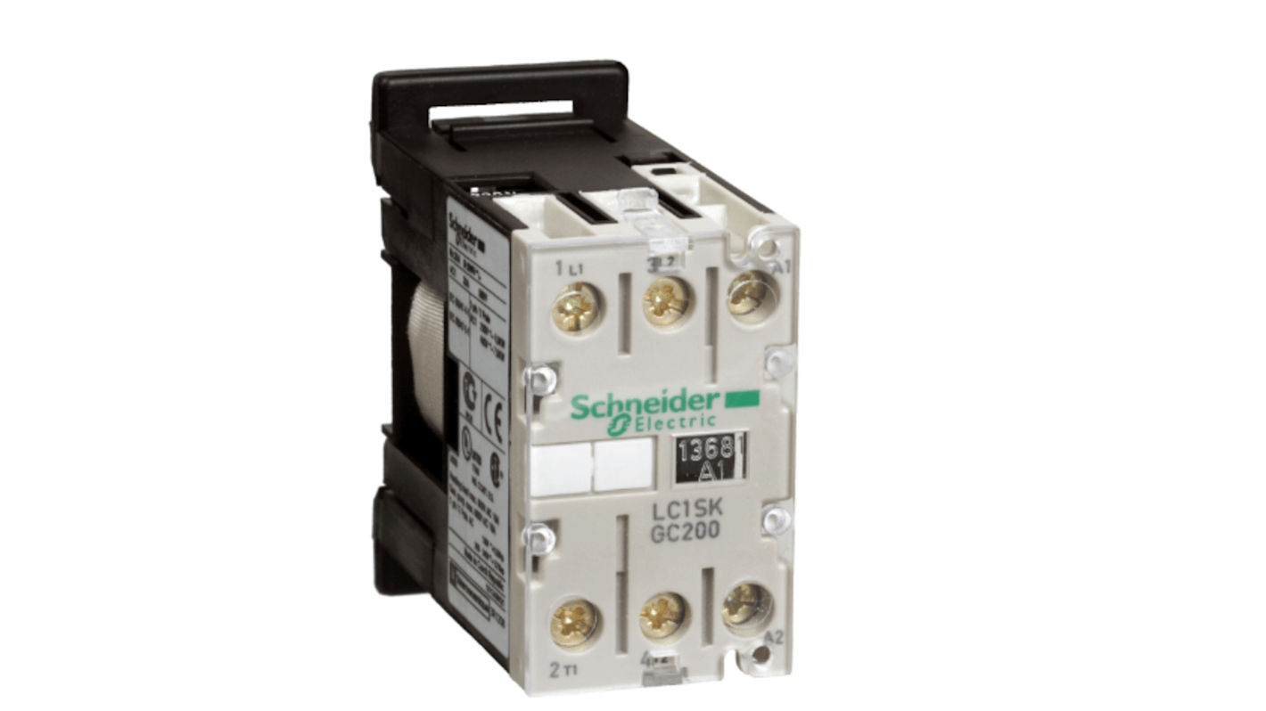 Contattore Schneider Electric, 2 poli, 2 NA, 5 A, bobina 24 V