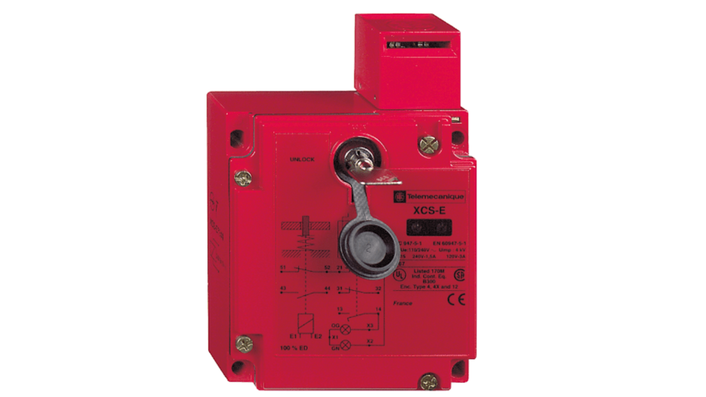 Interruptor de bloqueo por solenoide Telemecanique Sensors XCS, 2NC/1NA