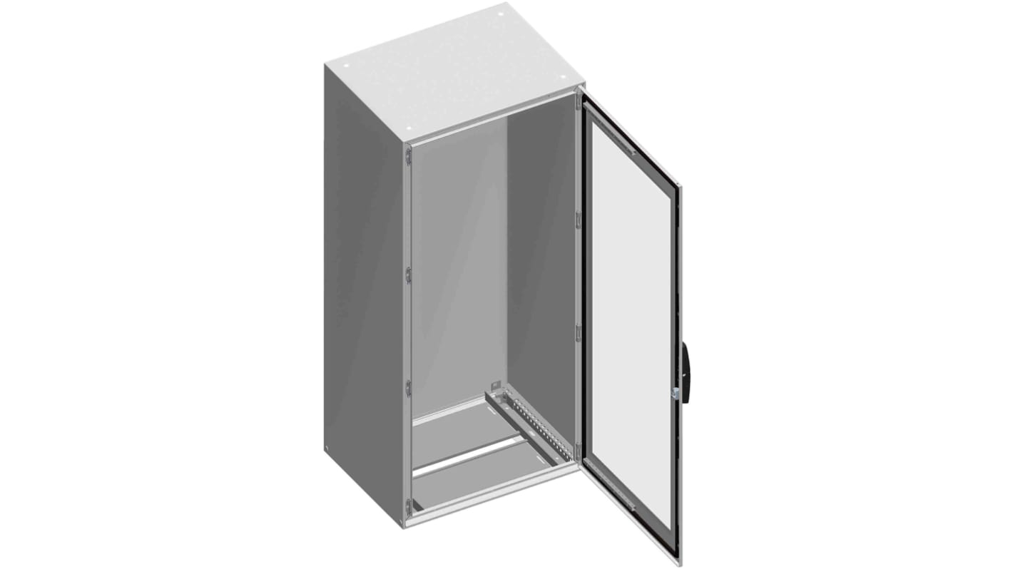 Schneider Electric Spacial SM Series Sheet Steel Single-Door-Door Floor Standing Enclosure, Transparent Door, IP55,