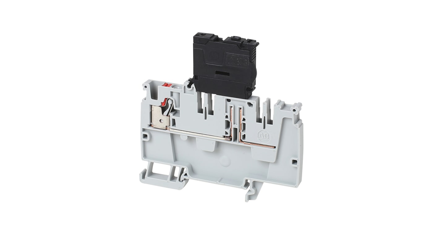 Rockwell Automation 1492-P Series Grey DIN Rail Terminal Block, 4mm², Push In Termination, ATEX