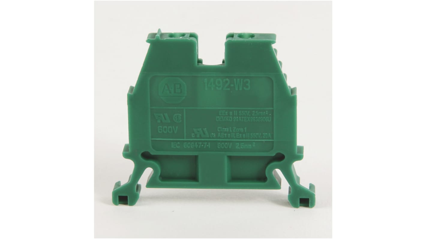 Rockwell Automation 1492-W Series Red Feed Through Terminal Block, Screw Termination