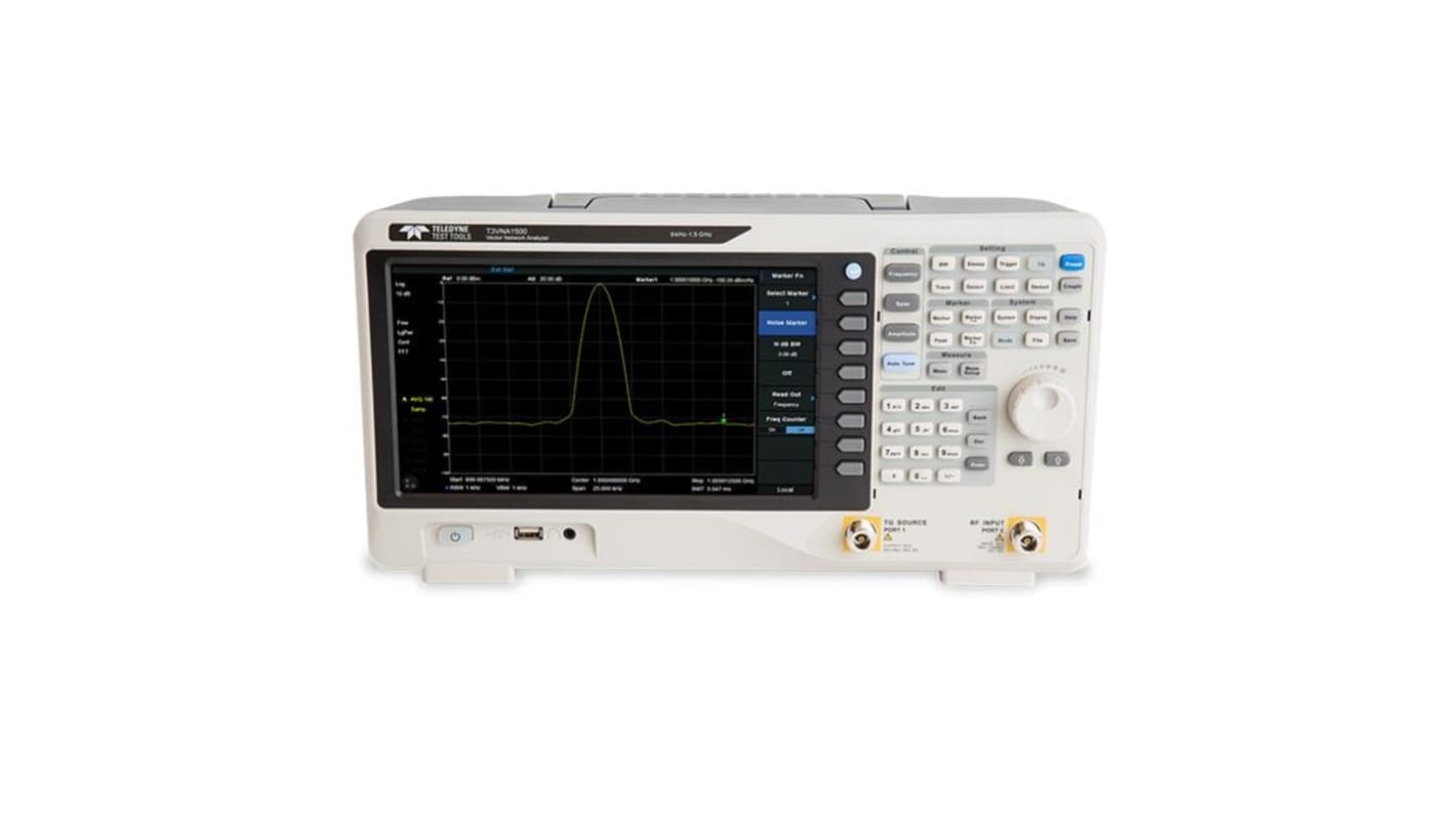 Analizador de espectro Teledyne LeCroy T3VNA1500 T3VNA1500, , 1 canal canales, WVGA, LAN, dispositivo USB, USB host,