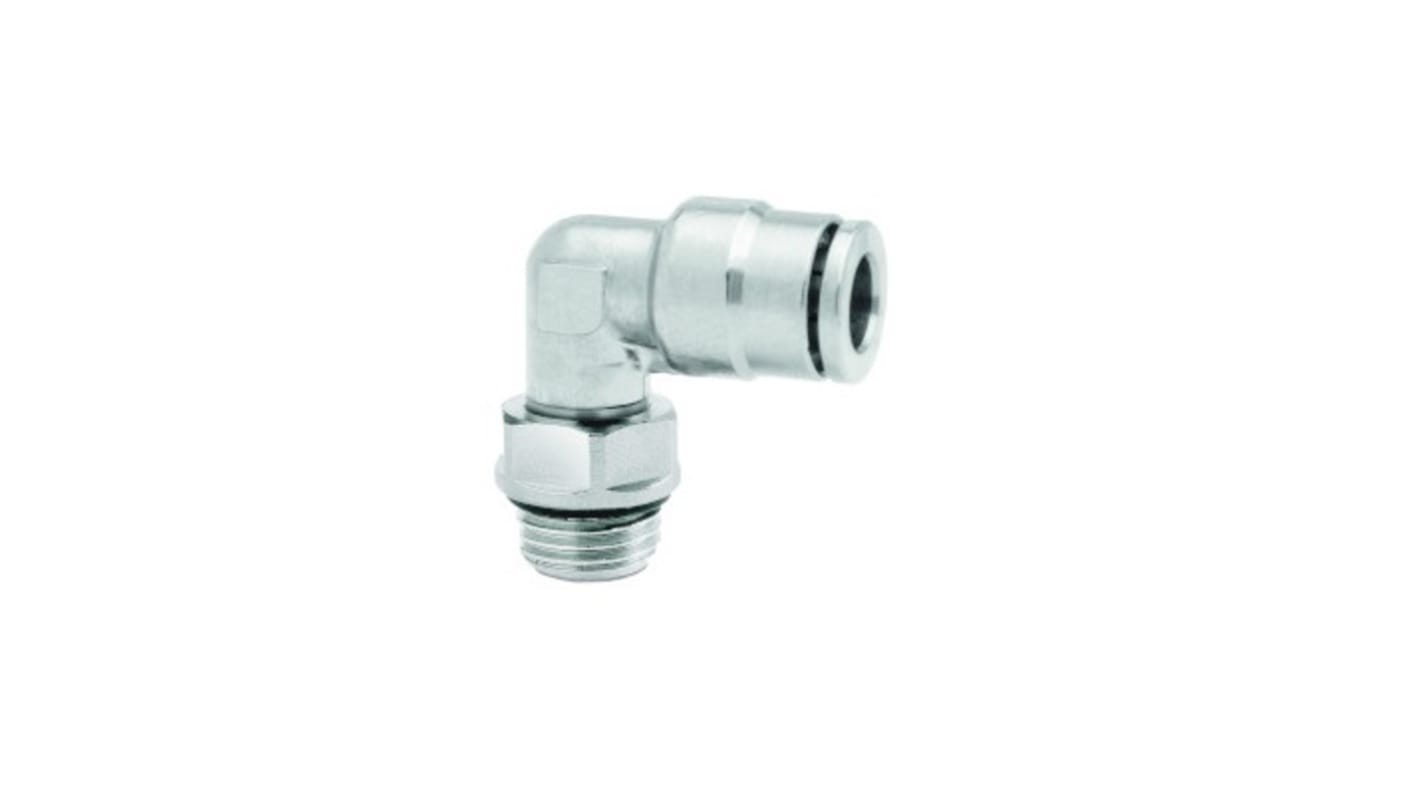 Norgren Pneufit Series Elbow Fitting, Push In 5 mm to G 1/8, Threaded-to-Tube Connection Style, 10247