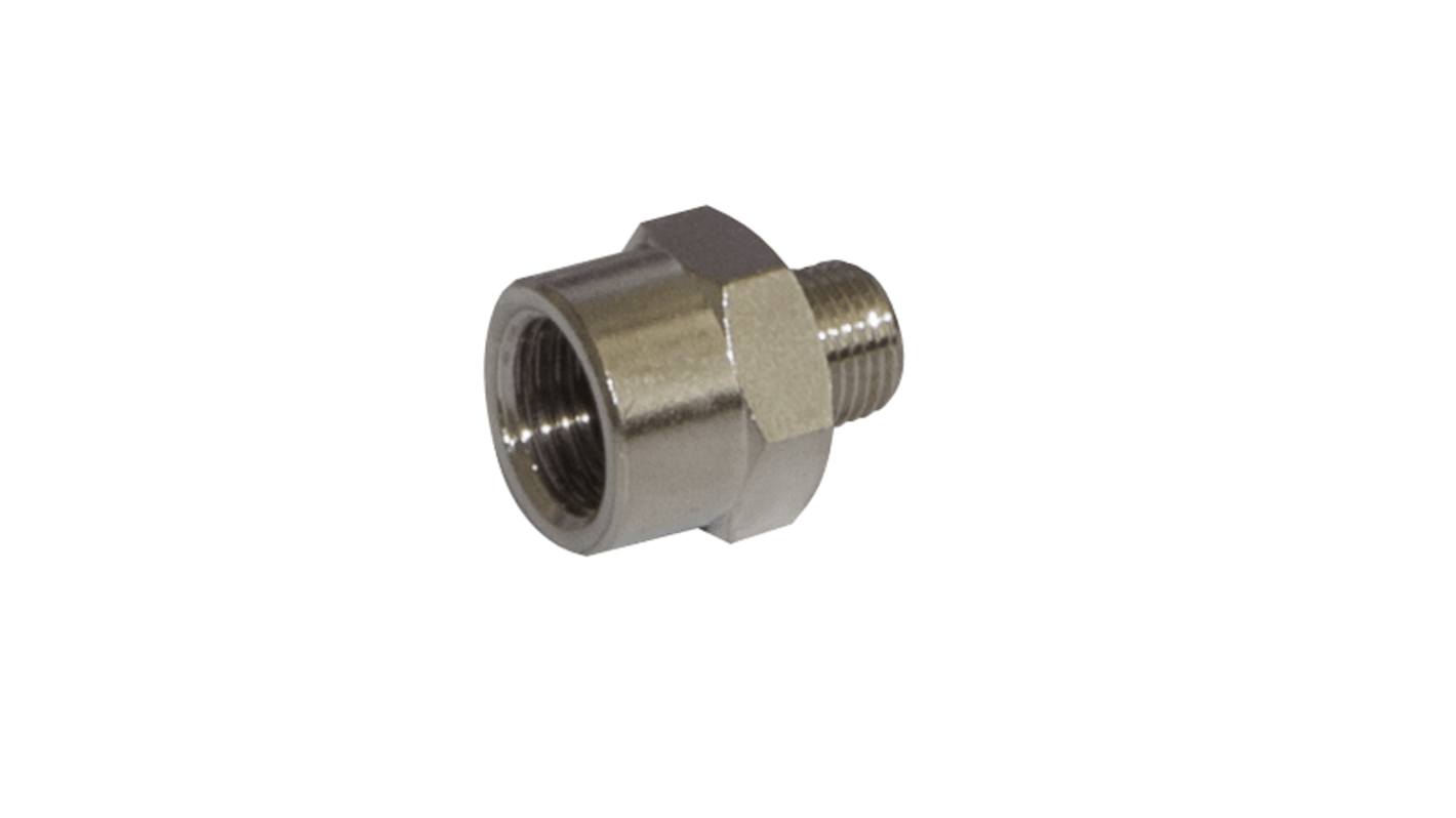 Norgren 15 Series Straight Fitting, R 1/4 Male to G 1/2 Female, Threaded Connection Style