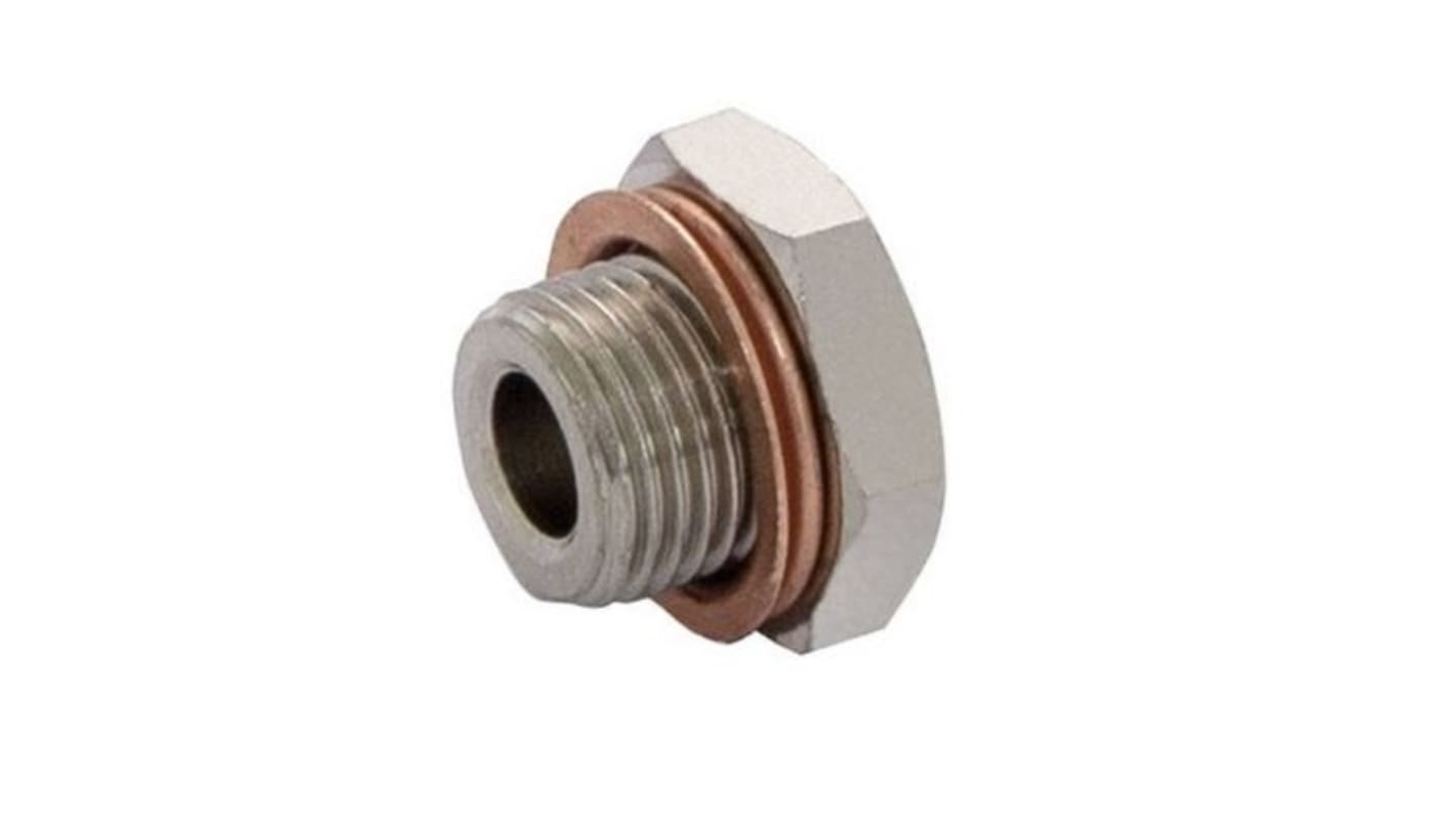 Raccordo a innesto, Norgren 160050005, serie 16005, connessione M5, in Ottone nichelato No No