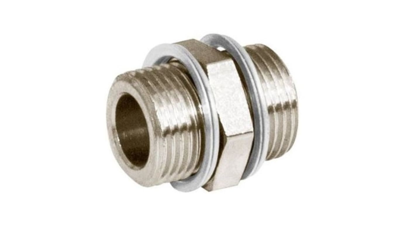 Norgren 16 Series Straight Threaded Adaptor, G 3/8 Male to G 3/8 Male