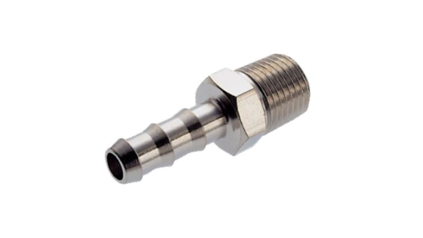 Norgren Nickel Plated Brass Quick Air Coupling, R 1/4 6mm Threaded, Tube