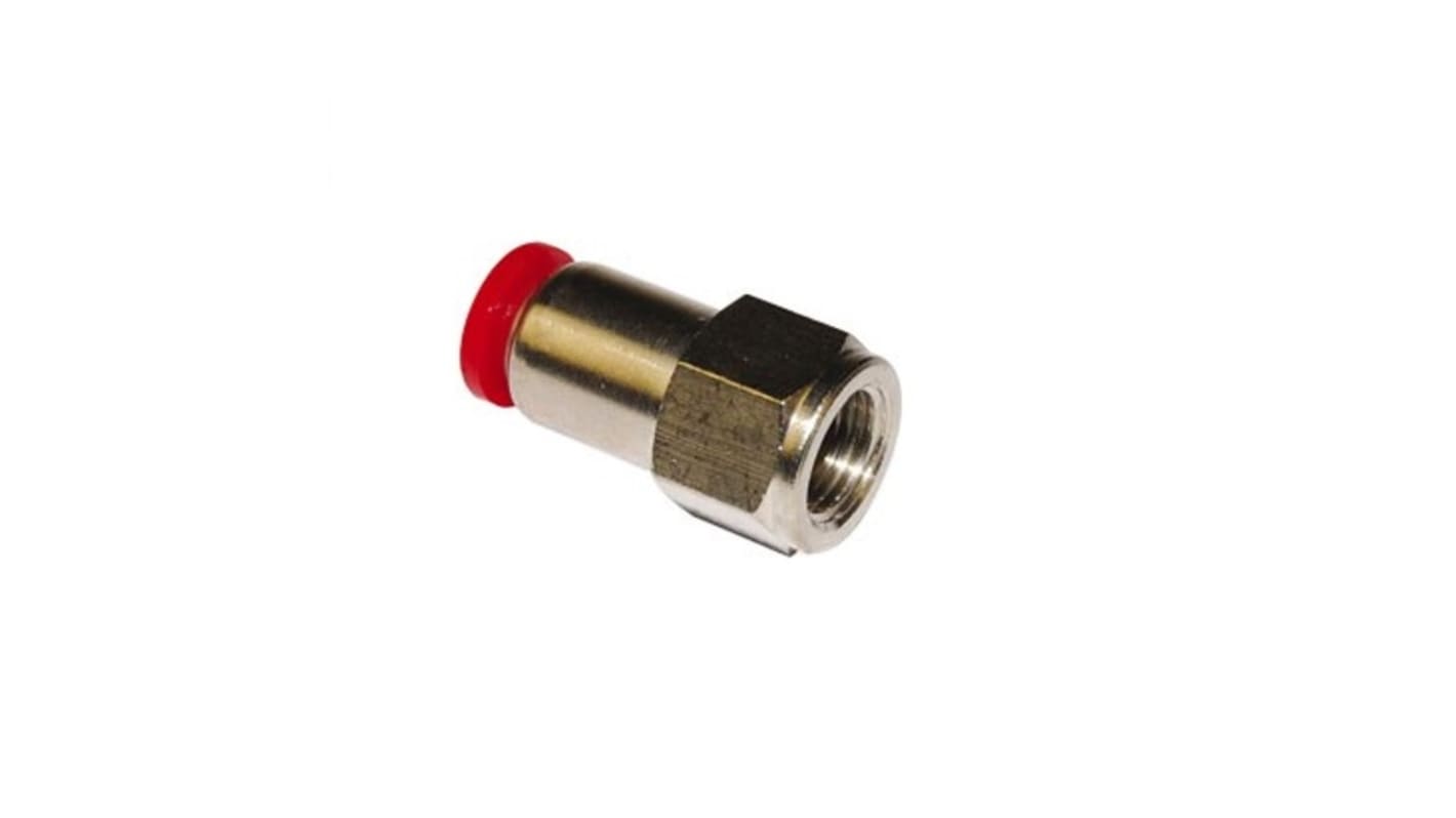 Norgren, M5 Female to Push In 4 mm, Threaded-to-Tube Connection Style