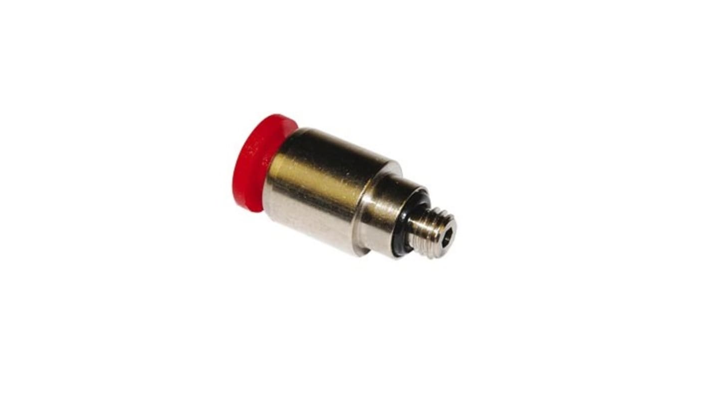 Norgren Pneufit C Series Straight Fitting, M5 Male to Push In 4 mm, Threaded-to-Tube Connection Style, C022A