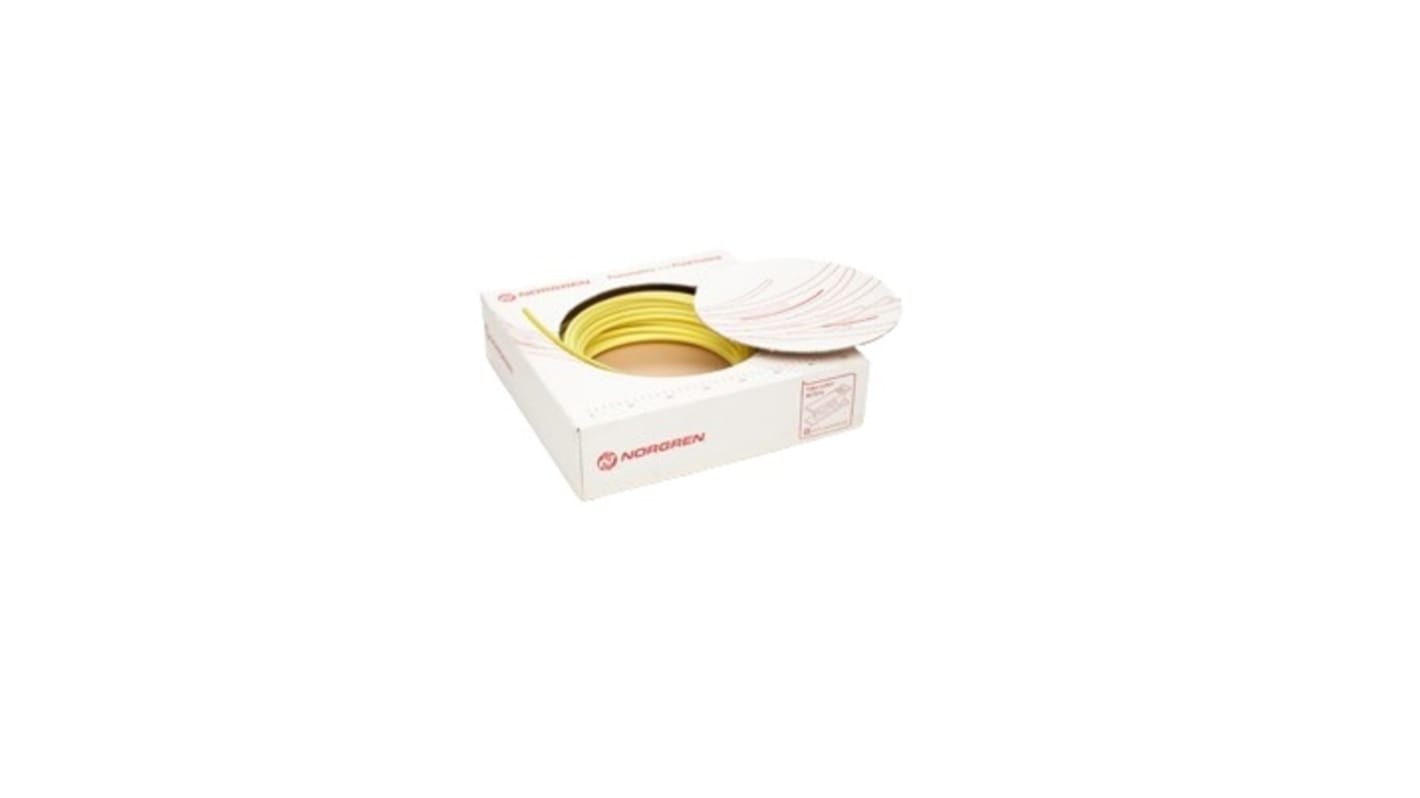 Tubería de aire comprimido Norgren de Nylon Amarillo, diá. exterior 12mm, longitud 25m