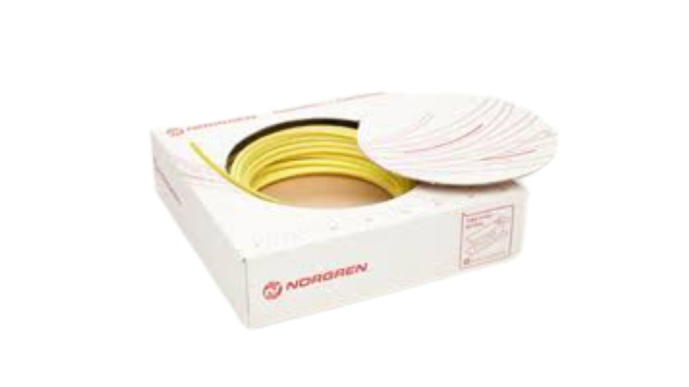 Tubería de aire comprimido Norgren de Poliuretano Amarillo, diá. exterior 8mm, longitud 25m