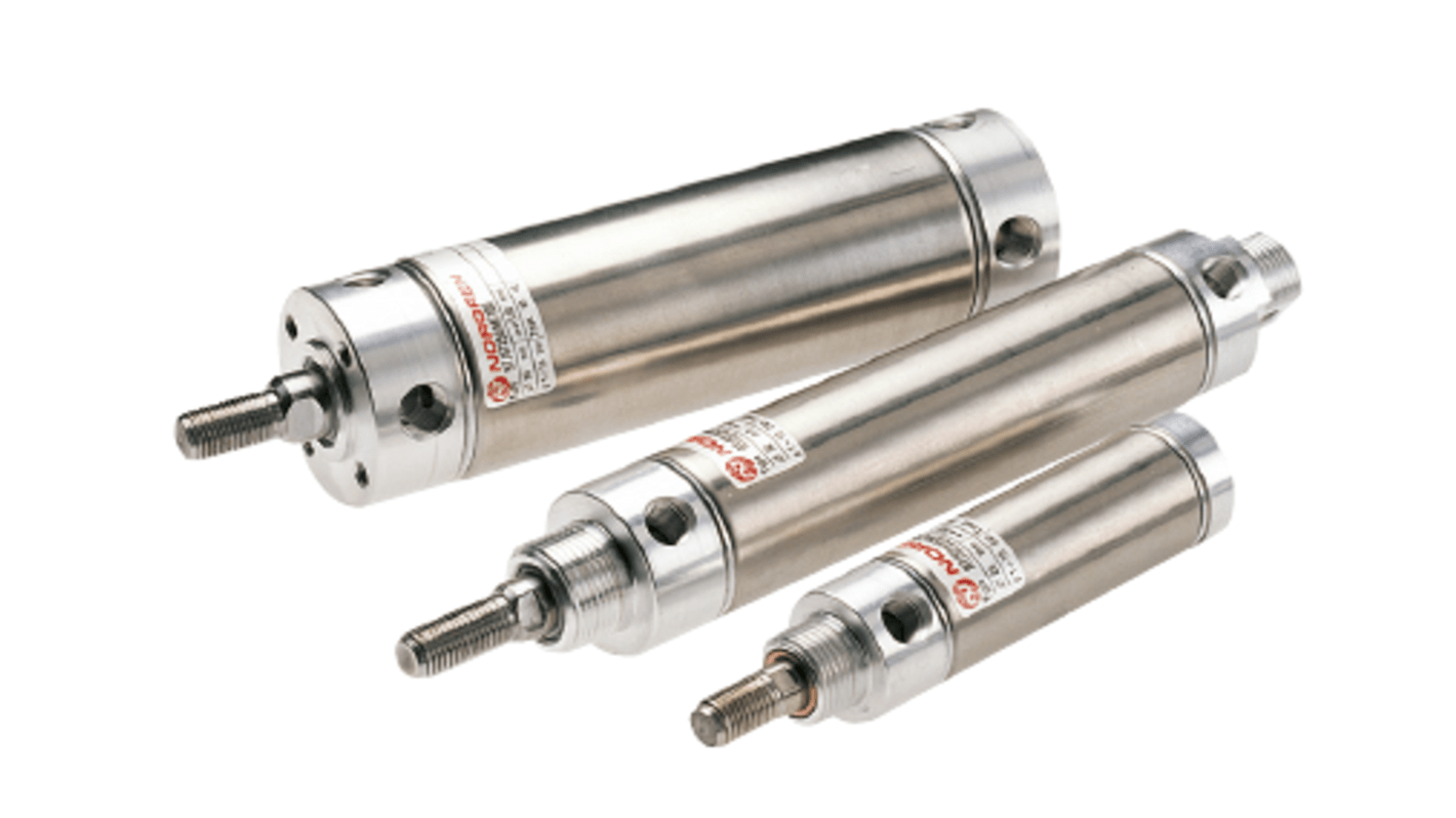 Norgren Pneumatic Roundline Cylinder - 12mm Bore, 10mm Stroke, RT/57200/M Series, Double Acting