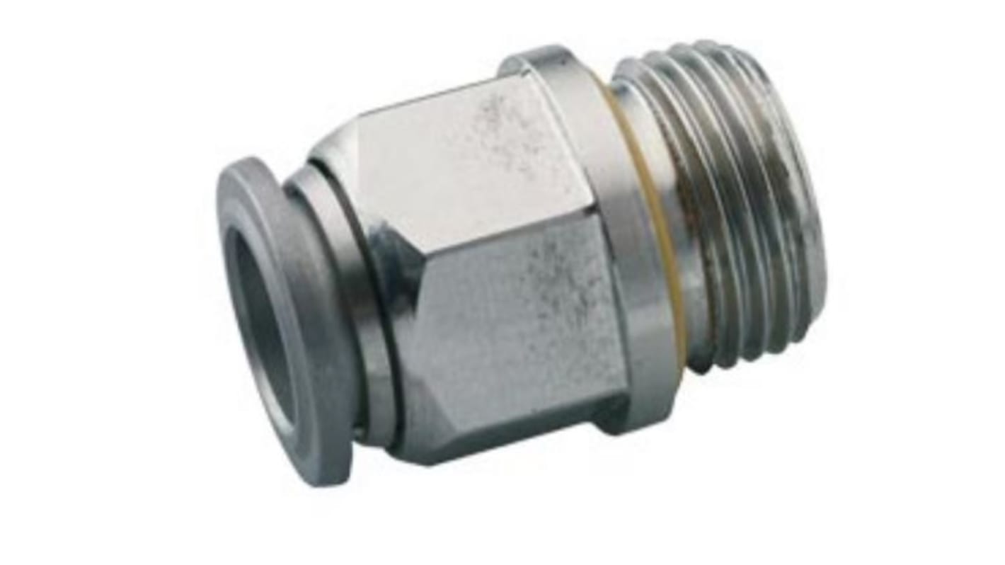 Norgren, G 1/8 Male to Push In 4 mm, Threaded-to-Tube Connection Style