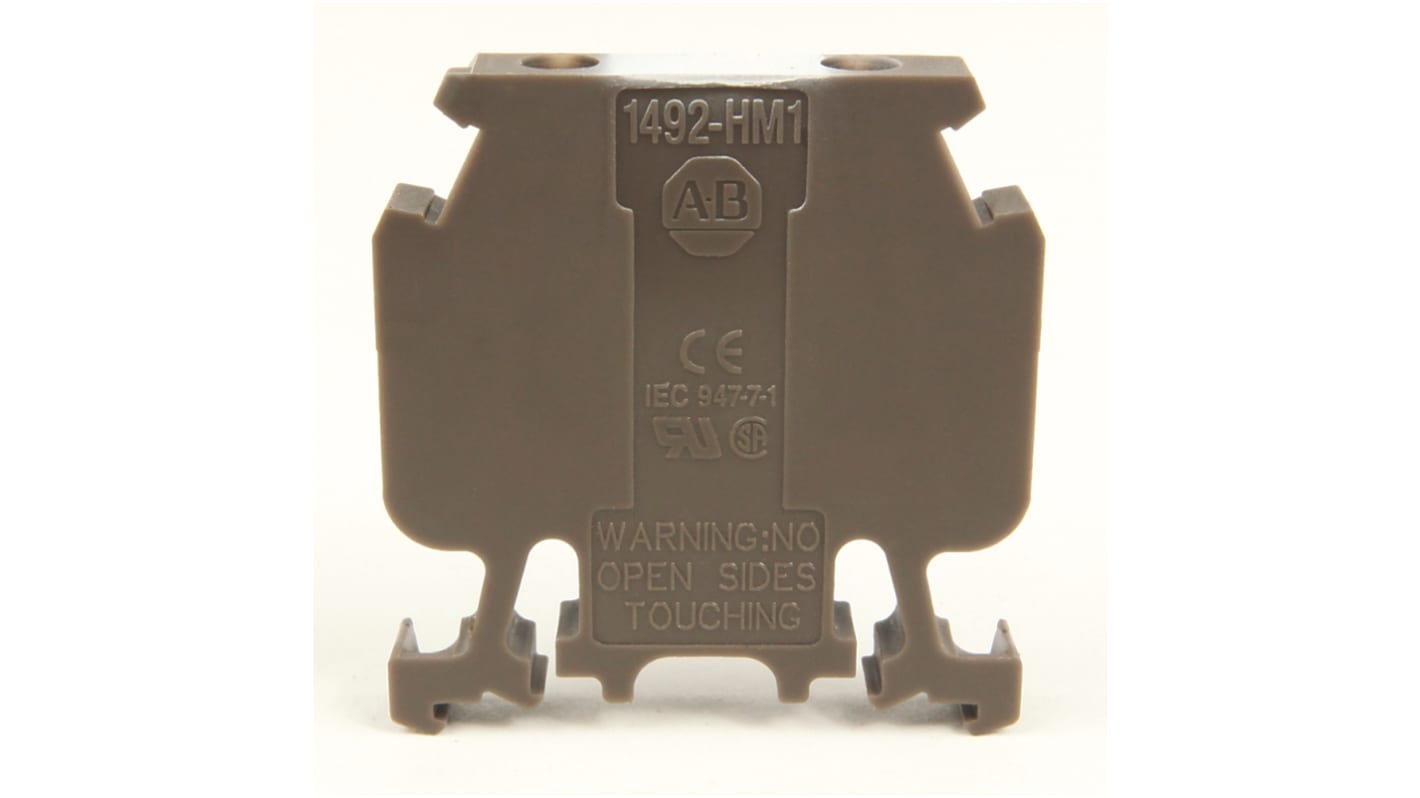 Bloc de jonction rail DIN Rockwell Automation 1492-H, 4 → 0.05mm², Vert