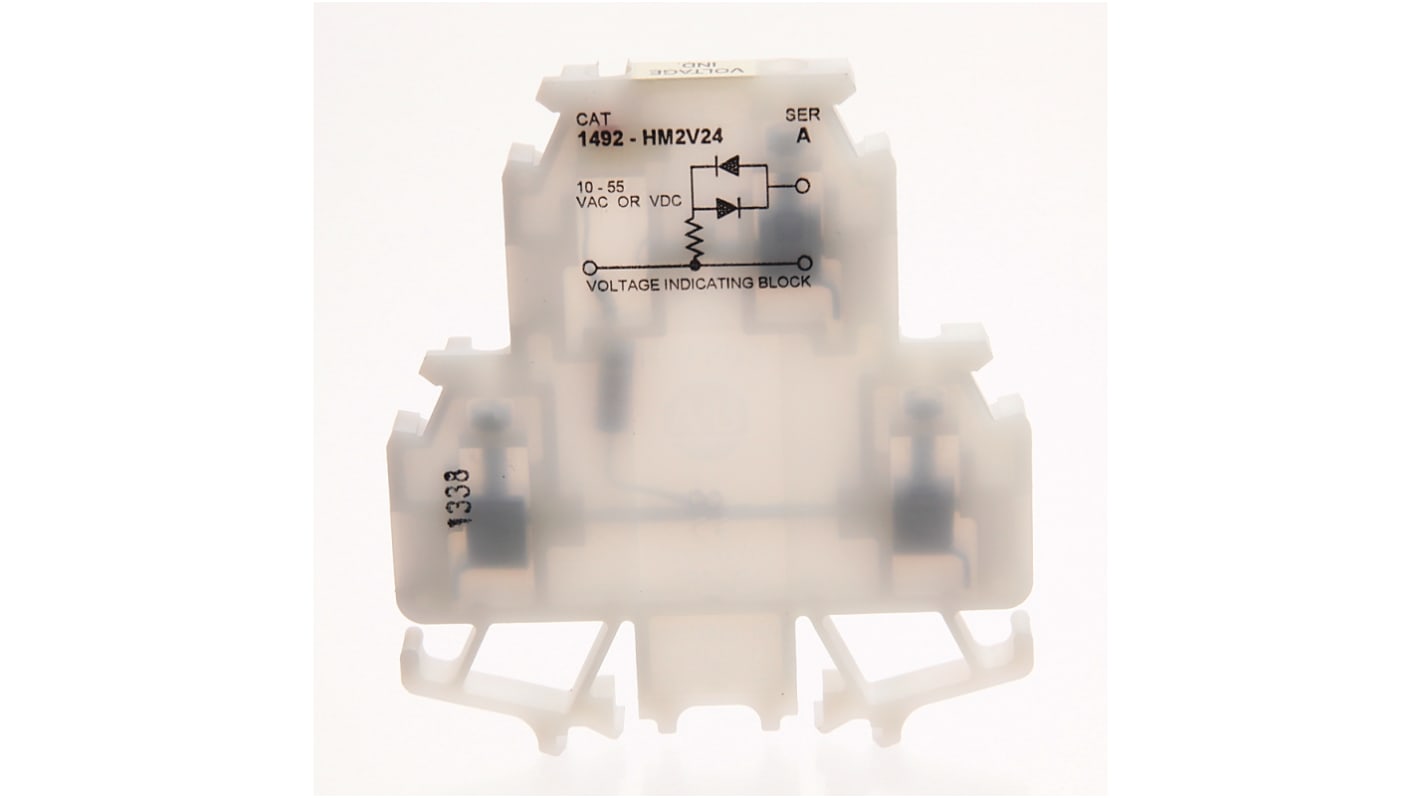 Rockwell Automation 1492-H Reihenklemmenblock Weiß, 4 → 0.05mm², 300 V