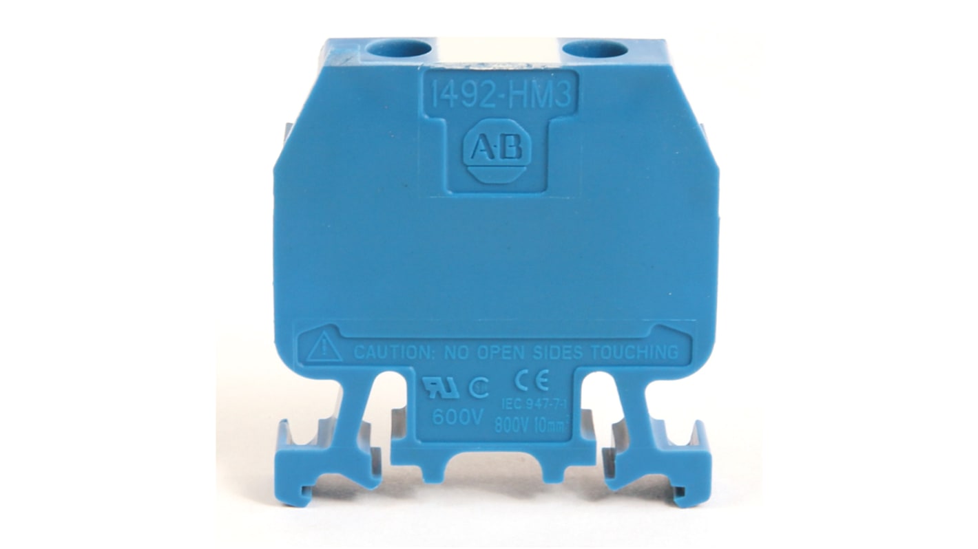 Rockwell Automation 1492-H Series Grey DIN Rail Terminal Block, 10 → 0.34mm²