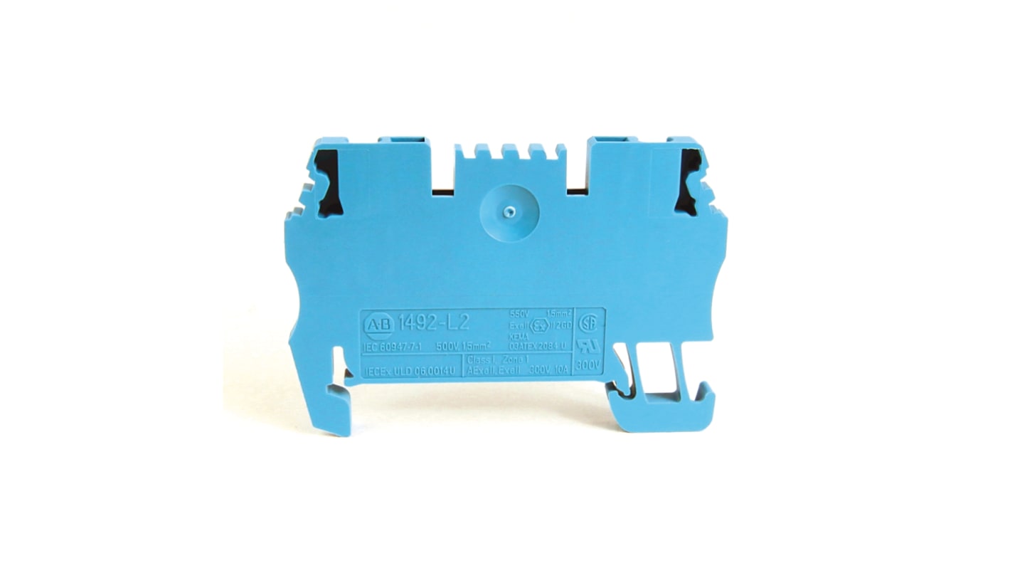 Rockwell Automation 1492 Reihenklemmenblock Blau, 1.5mm², 550 V / 20A, Federklemme