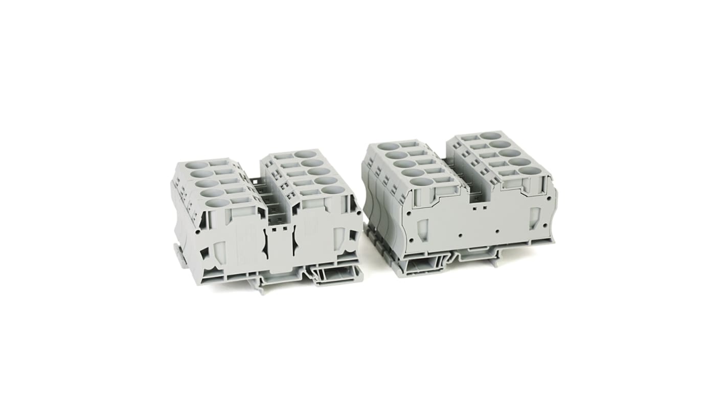 Rockwell Automation 1492 Reihenklemmenblock Grau, 2.5mm², 800 V / 27A, Federklemme