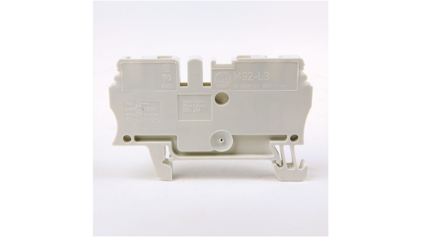 Morsettiera per guida DIN Rockwell Automation, Verde, , 27A