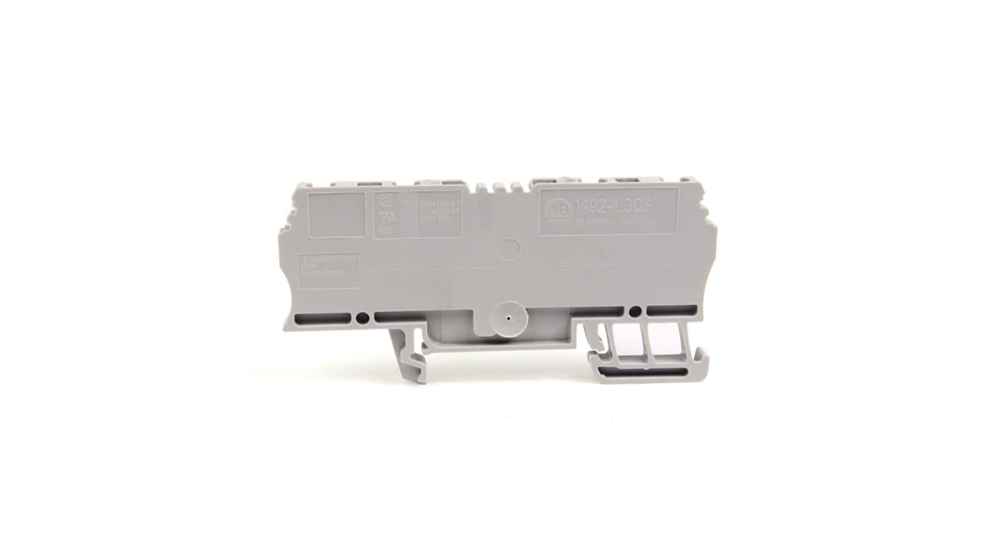 Rockwell Automation 1492 Series Grey DIN Rail Terminal Block, 2.5mm², Spring Clamp Termination, ATEX, IECEx