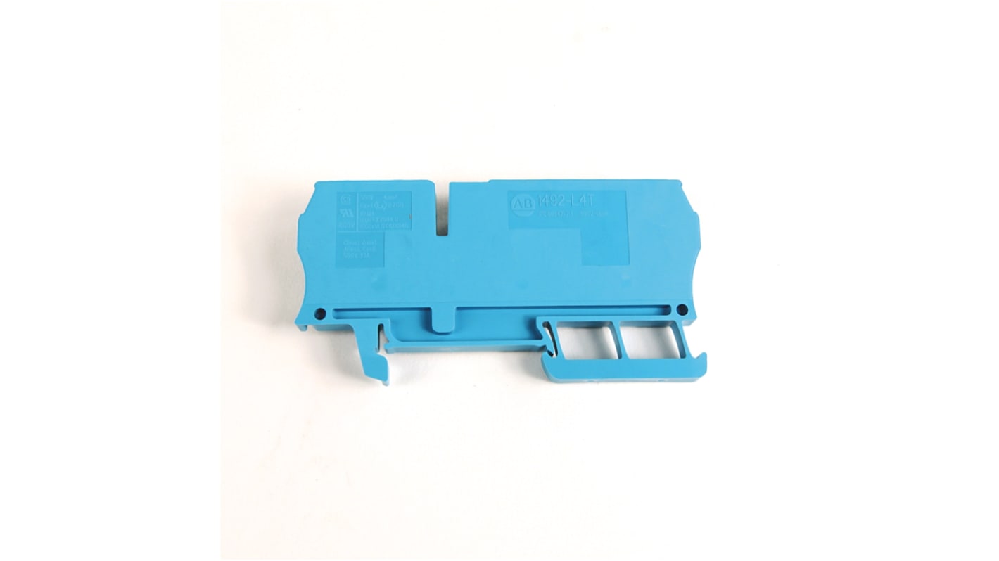 Rockwell Automation 1492 Series Blue DIN Rail Terminal Block, 4mm², Spring Clamp Termination, ATEX, IECEx