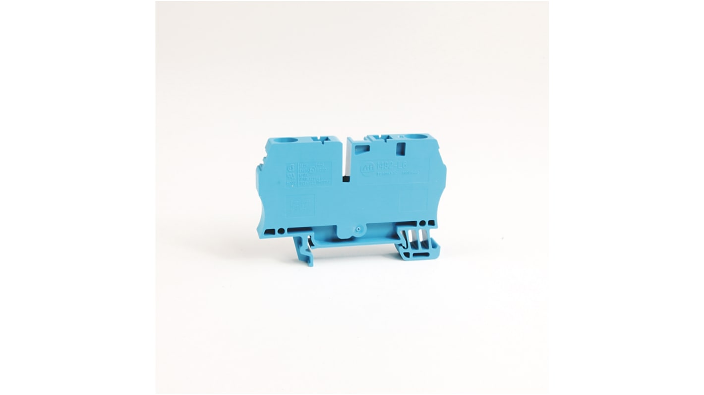 Rockwell Automation 1492 Series Grey DIN Rail Terminal Block, 6mm², Spring Clamp Termination, ATEX, IECEx