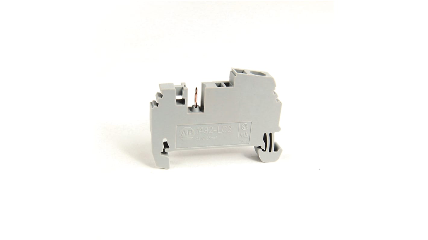 Morsettiera per guida DIN Rockwell Automation, Grigio, , 10A