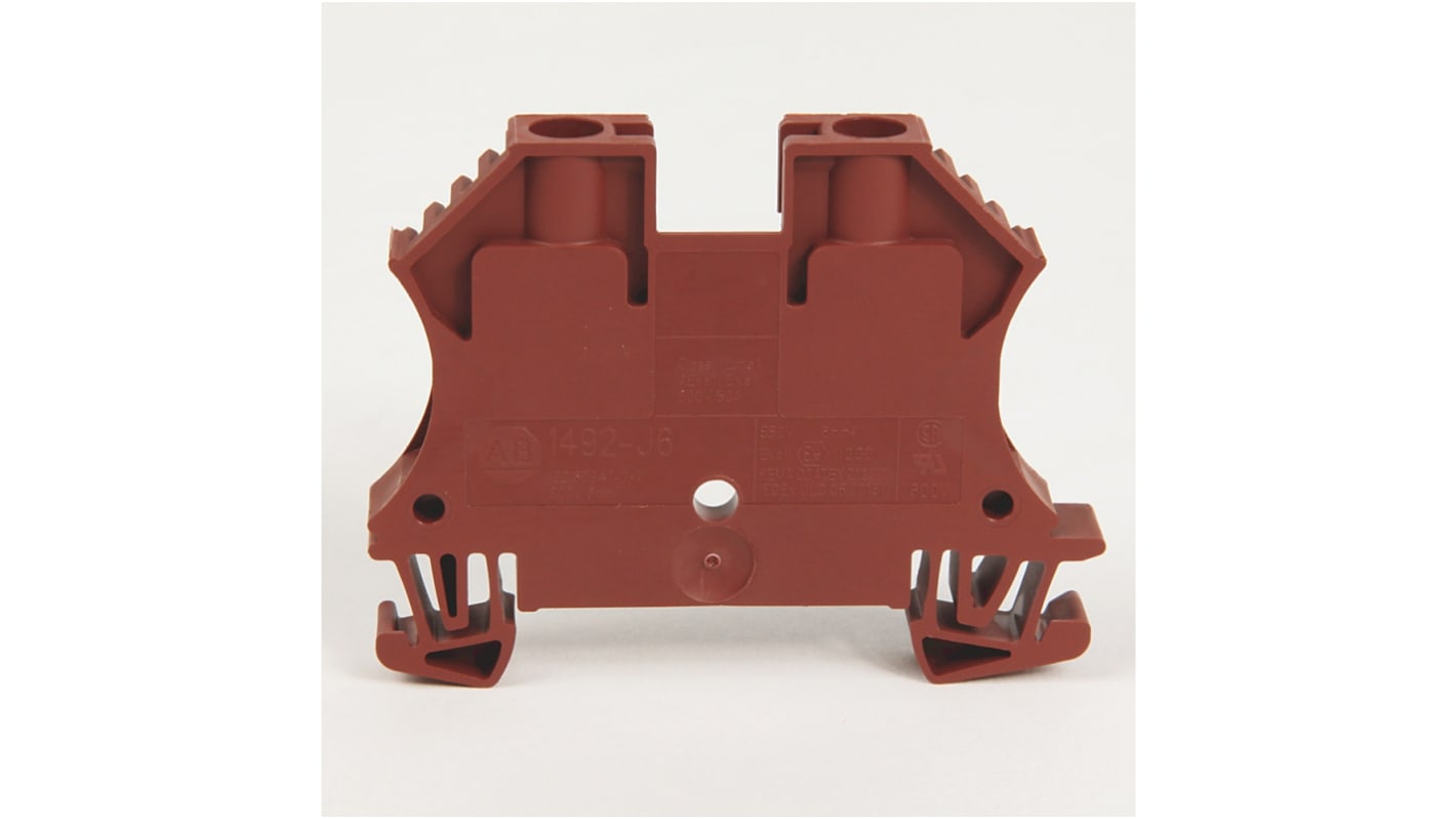 Rockwell Automation 1492 Series Screw Terminal, 2-Way, 50A, 22 → 8 AWG Wire, Screw Cage Termination