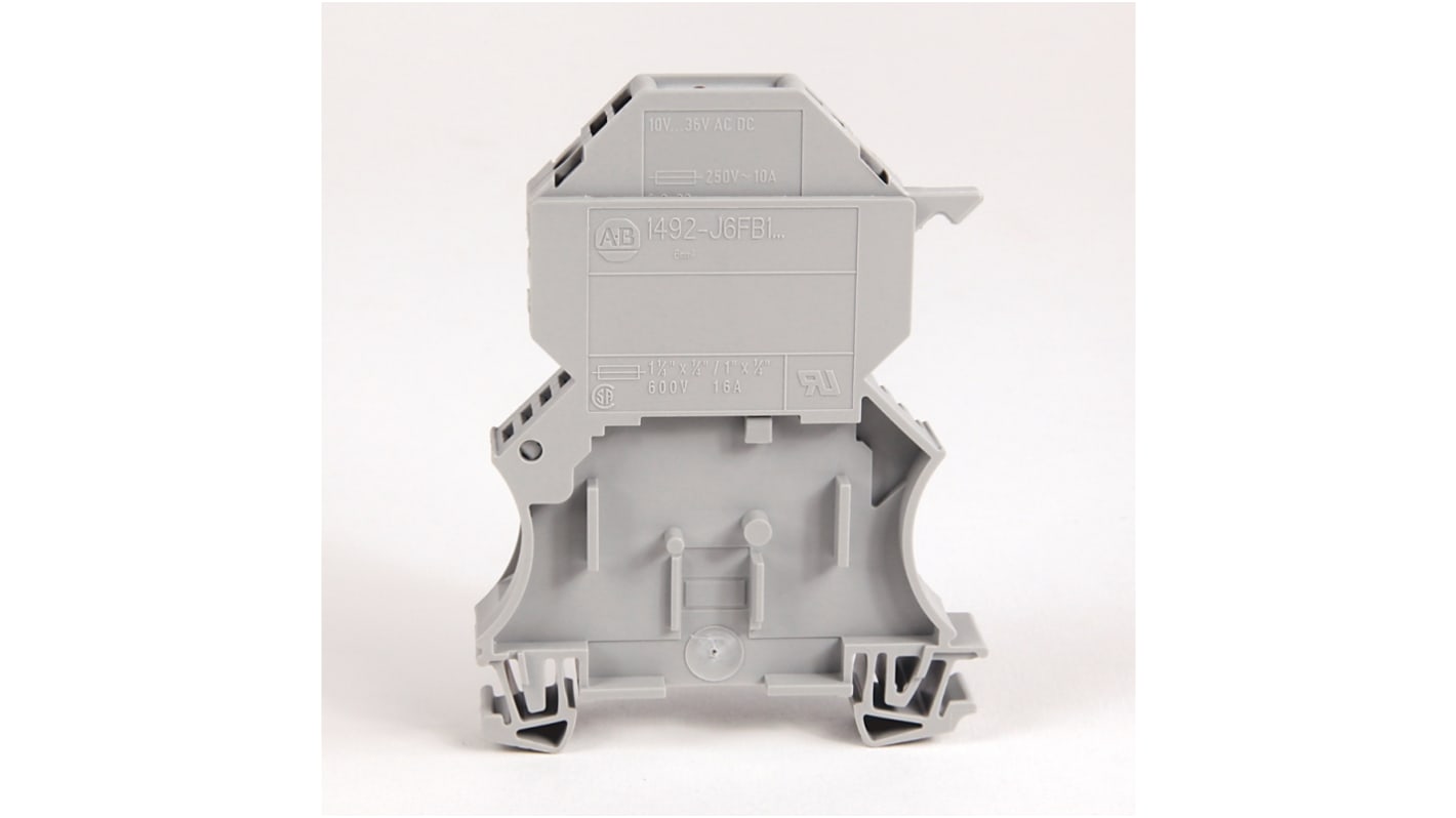 Bloc de jonction à vis Rockwell Automation 1492, 2 pôles , Cage à vis, 16A