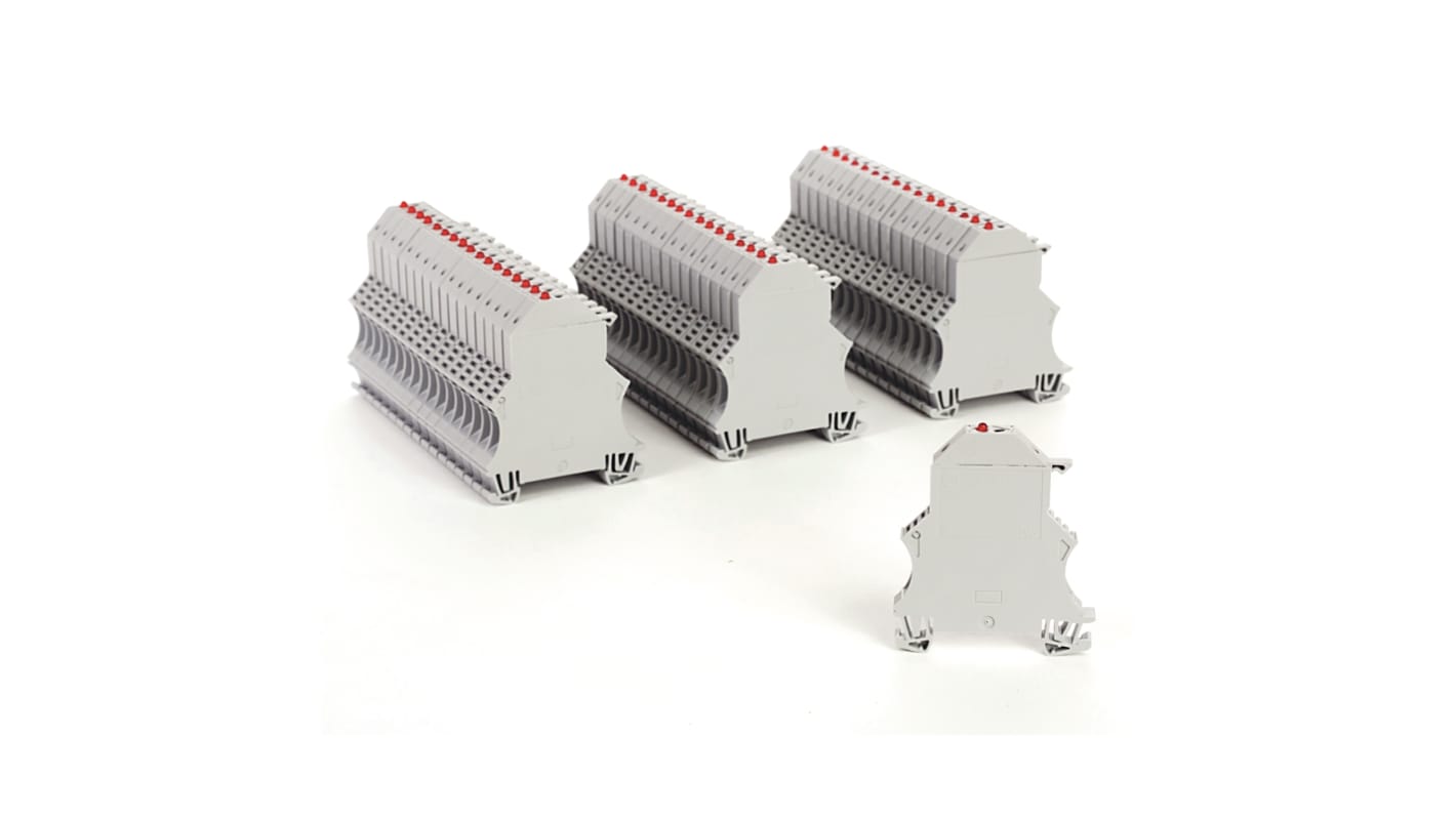 Rockwell Automation 1492 Series Screw Terminal, 2-Way, 10A, 22 → 8 AWG Wire, Screw Cage Termination