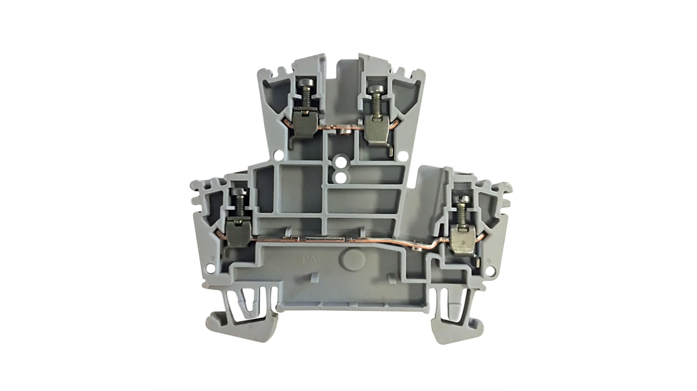 Rockwell Automation 1492 Series Screw Terminal, 4-Way, 24A, 22 → 12 AWG Wire, Screw Cage Termination