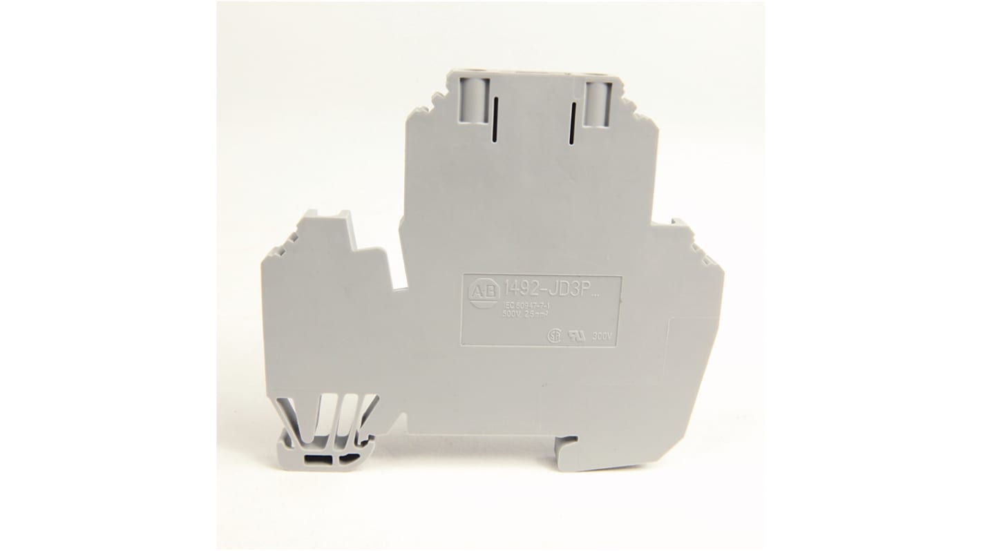 Terminal roscado Hembra Rockwell Automation 1492 de 4 vías, para cable de 30 → 12 AWG, 24A, 500 V, Sujeción y