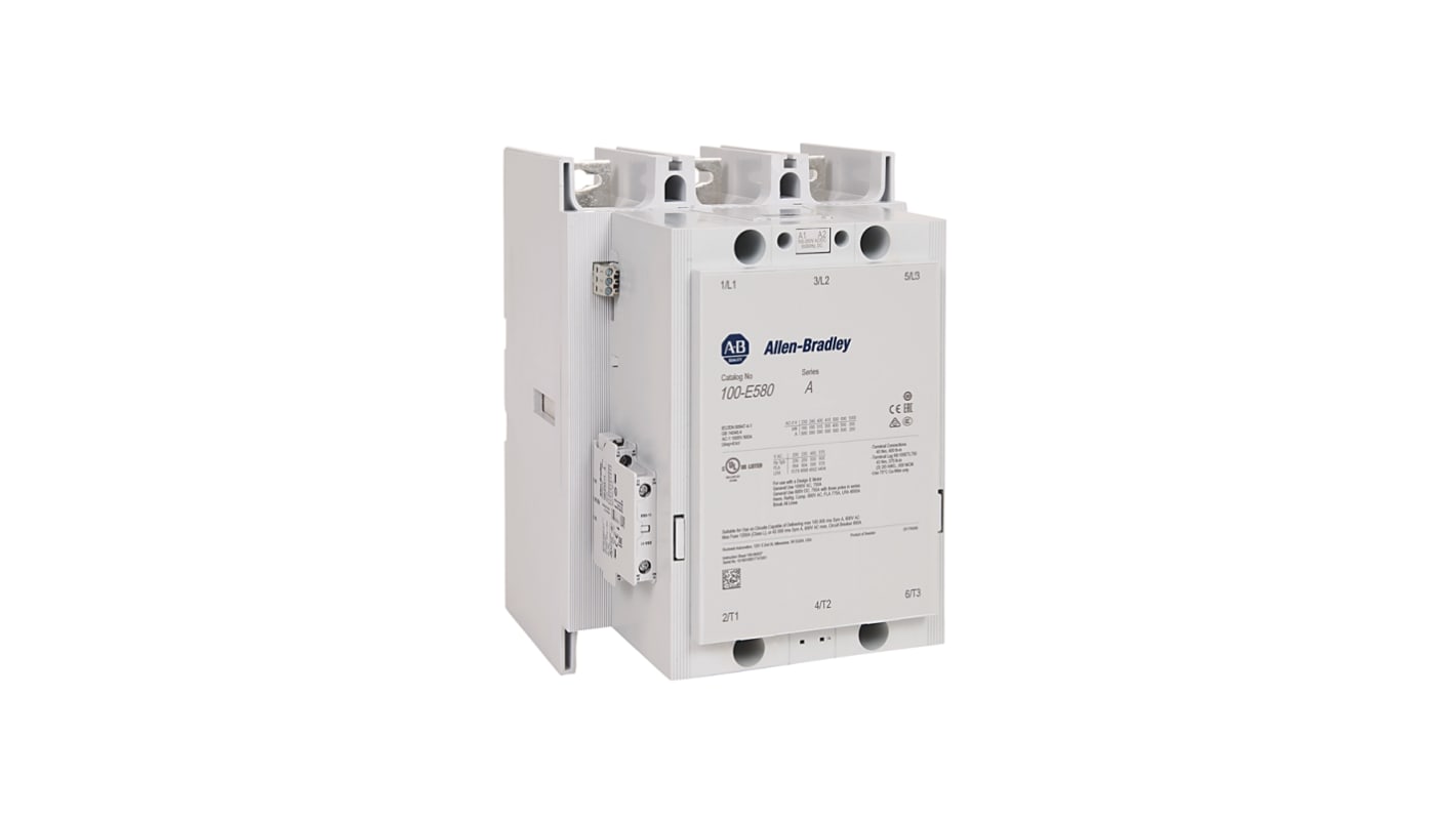 Rockwell Automation Allen-Bradley Leistungsschütz / 24 → 60 V ac/dc Spule, 3 -polig 1 Öffner + 1 Schließer / 580 A