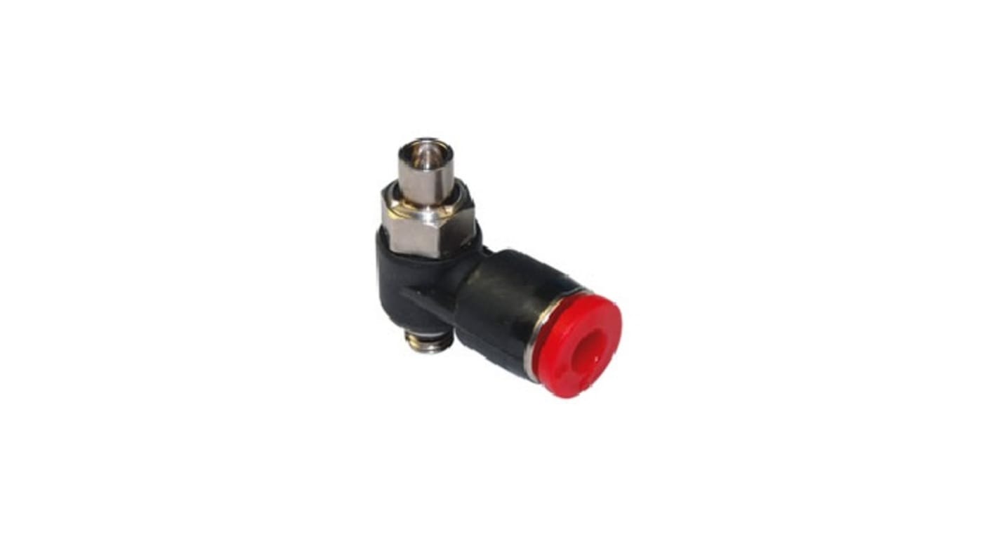 Norgren Pneutic C Series Threaded Flow Controller, 4mm Tube Inlet Port x 4mm Tube Outlet Port