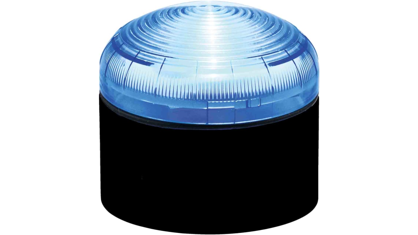 Indicador luminoso RS PRO, efecto Intermitente, Constante, LED, Azul, alim. 12 → 24 V.