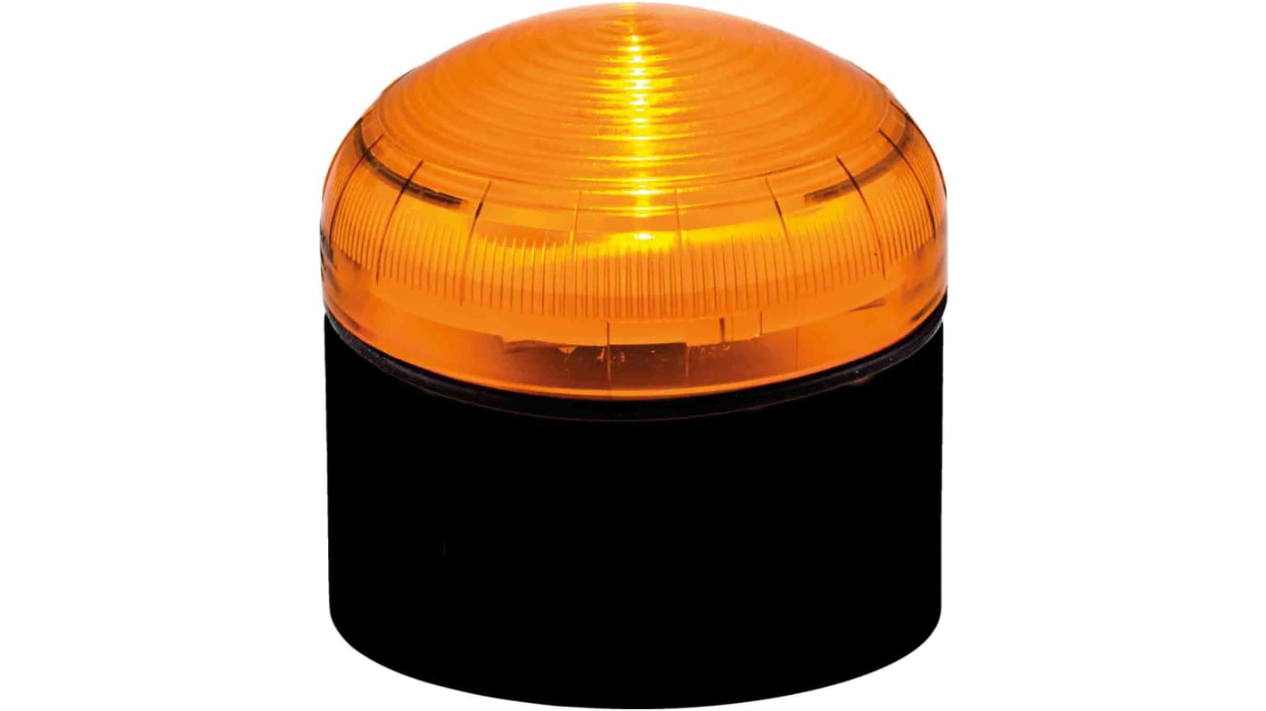 RS PRO Amber Multiple Effect Beacon, 12 → 24 V, Screw Mount, LED Bulb, IP66