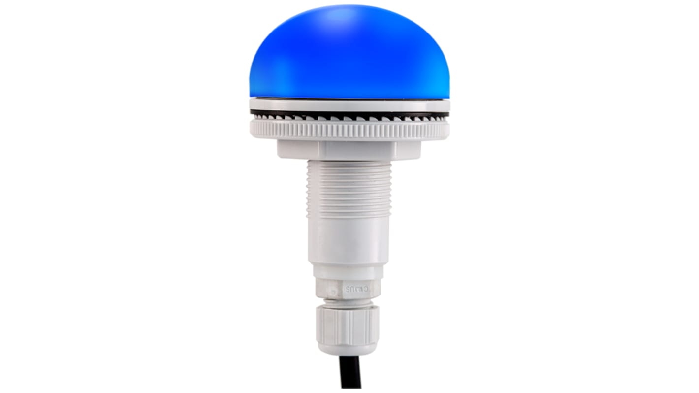 RS PRO Blue Multiple Effect Beacon, 12 → 24 V, Panel Mount, LED Bulb, IP66