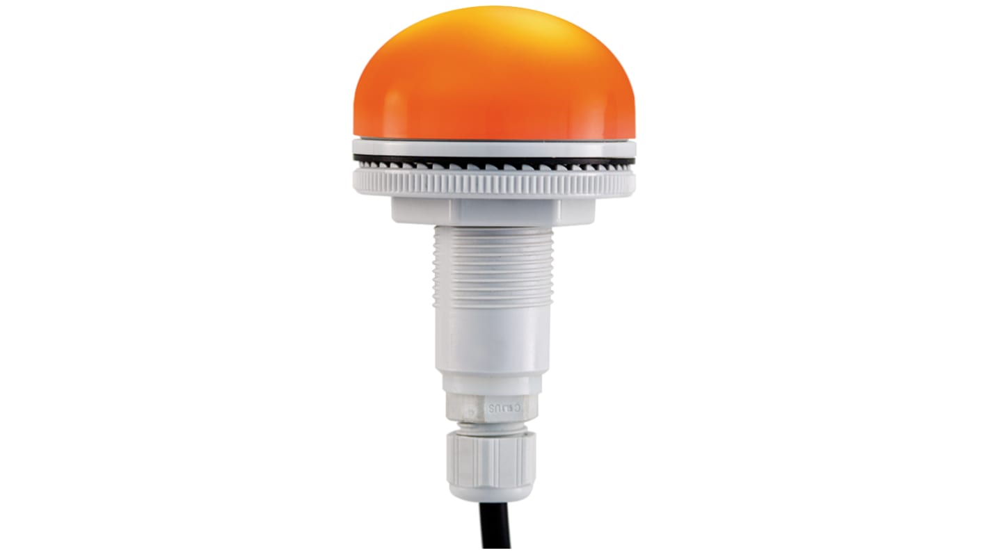 RS PRO, LED Verschiedene Lichteffekte Signalleuchte Orange, 12 → 24 V, Ø 50mm x 26.5mm