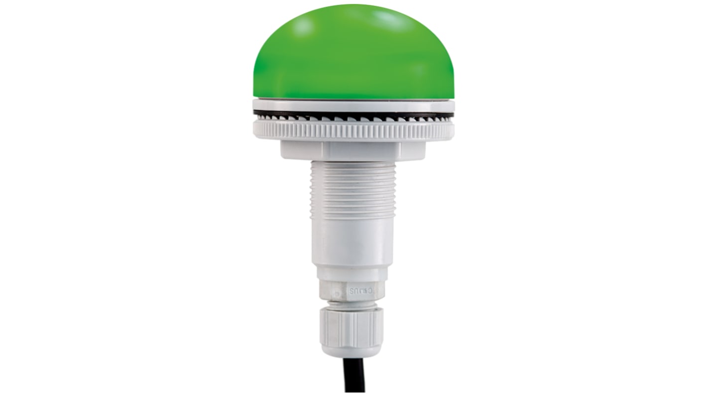 RS PRO Green Multiple Effect Beacon, 12 → 24 V, Panel Mount, LED Bulb, IP66