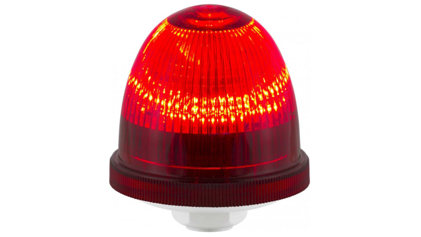 RS PRO, LED Blitz, Dauer Signalleuchte Rot, 12 → 24 V, Ø 75mm x 86mm